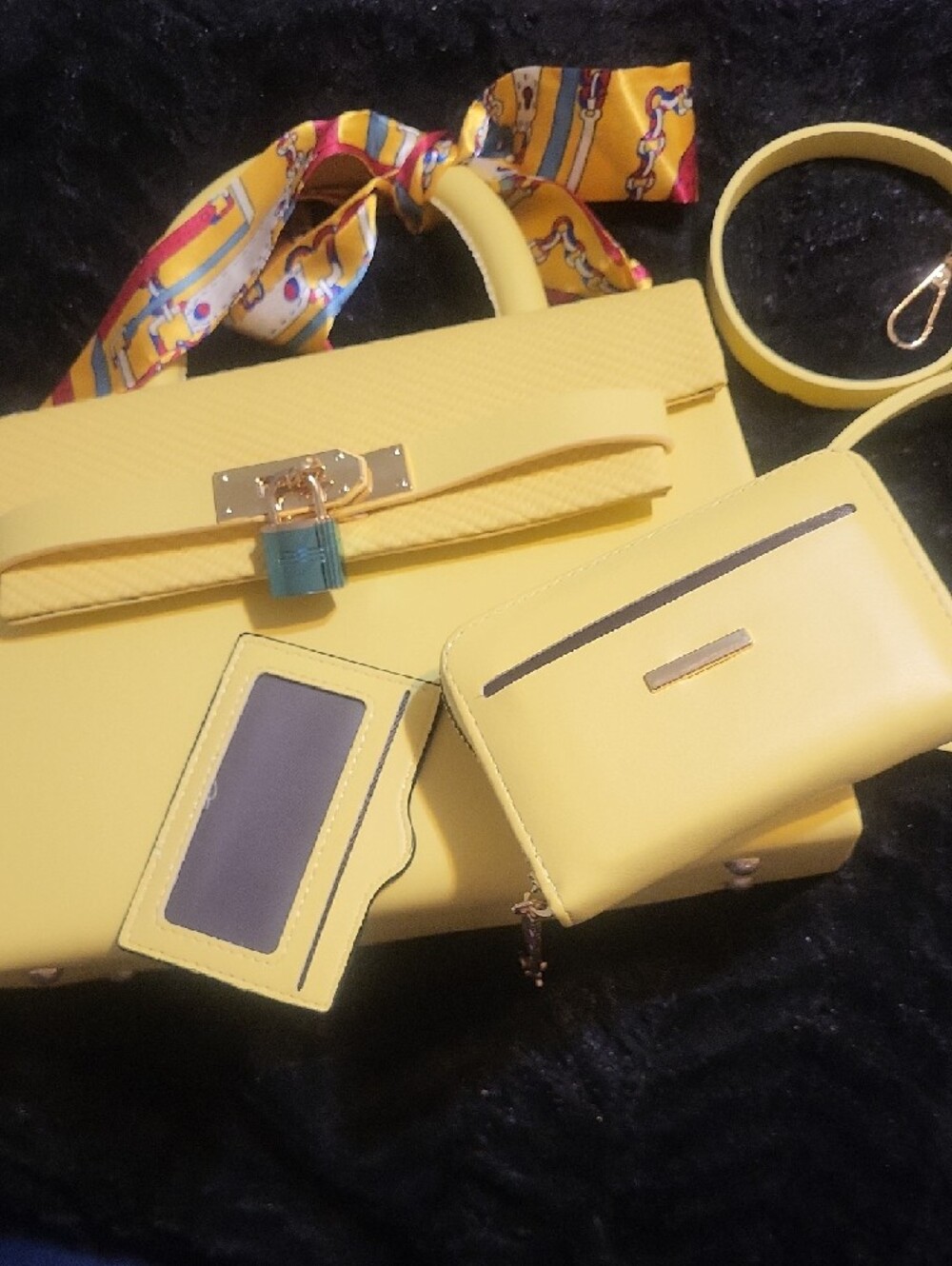 Purse - Fasion Classic Structured Top-Handle Satchel - 6pc - Picture 2 of 10